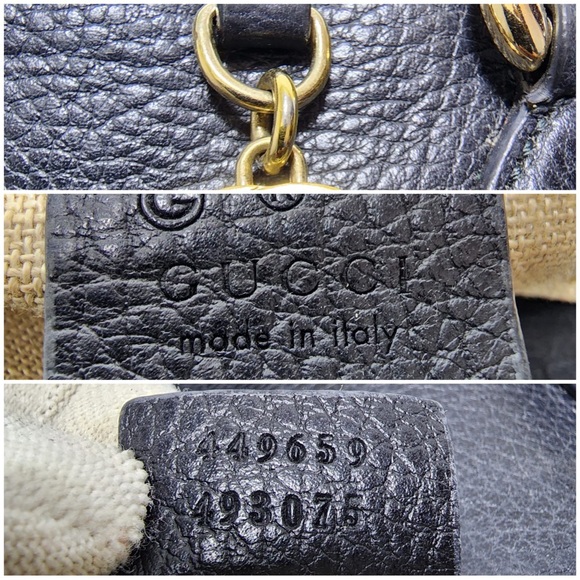 Gucci Black Leather Charmy Satchel Bag. - Picture 2 of 8